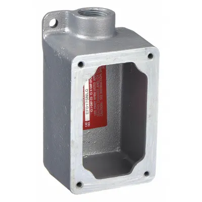APPLETON ELECTRIC Mounting Body: 1 Gangs, Iron, 3/4 in Hub Size, Dead End - 1-Gang Hazardous Location Electrical Boxes