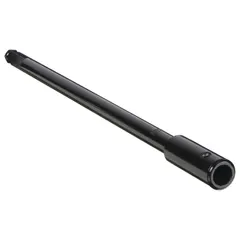Hex-shank drill bit extension with set-screw design, 12-inch overall length, for use with 7/16-inch drill shank diameters. Extends reach of selfeed drills for accessing deep or confined work areas in drilling applications.