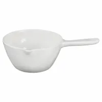 Casserole: 140 mL Capacity - mL, 85 mm Dia, 42 mm Overall Ht, Glazed, Porcelain, Autoclavable (MPN JPC140)