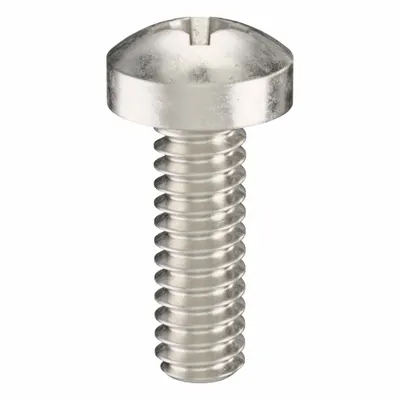 USA INDUSTRIALS Machine Screw: M1.6x0.35 Thread Size, 5 mm Lg, 316, Stainless Steel, Plain - Pan Head Machine Screws