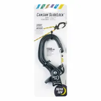Rope Tightener: Rope Tightener, Carabiner Lock, 3 mm_9 mm Compatible Rope Dia, Cast Aluminum, Black (MPN CJSLL-01-R3)