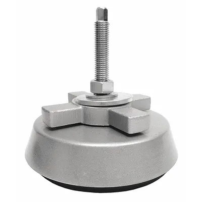 WMI Male-End Leveling Mount: Fixed Stud, M16 Thread Size, 6.3 in, 6,700 lb Capacity - Vibration-Damping Male Leveling Mounts