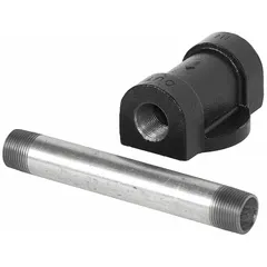 This cast-iron filter head adapter provides a 1"-12 Female UNF connection for mounting fuel filters. Includes a 3/4" inlet/outlet filter head. Suitable for use in fuel transfer systems for diesel, gasoline, and similar fluids.