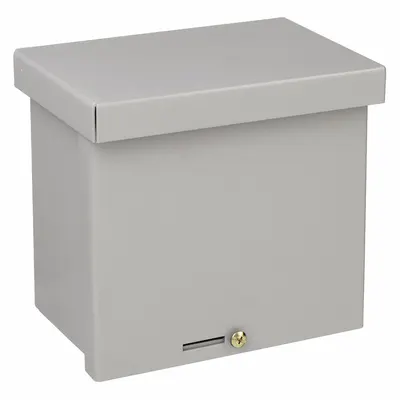 WIEGMANN Enclosure: Steel, 10 in x 10 in x 4 in, 3R, Solid Cover, Screw On, Included - Steel Enclosures with Screw-On Covers