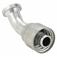 AEROQUIP Hydraulic Crimp Fitting: Steel x Steel, 45° Elbow, -8 For Hose Dash Size, Male x Genderless (MPN 4S12FLA8)