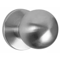 This passage knob lockset is designed for interior doors where locking is not required, such as closets or hallways. It features a chrome finish and is ADA compliant for accessibility. The Hana style offers a modern aesthetic
