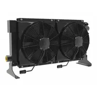 AKG Forced Air Oil Cooler: 60 hp Heat Removed, 50 gpm Max. Flow, 377 psi Max. Pressure, 12V DC (MPN D60-12-BP65)