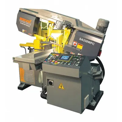 MARVEL Band Saw: Horizontal, 230V AC, 13 in x 16 in, 95 to 295 SFPM, 0° to 45° Right - Mitering Automatic Horizontal Band Saws