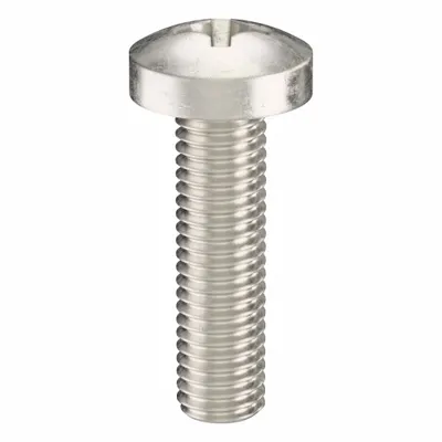 USA INDUSTRIALS Machine Screw: M8x1.25 Thread Size, 30 mm Lg, 316, Stainless Steel, Plain - Pan Head Machine Screws