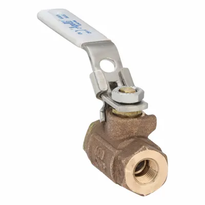APOLLO 70LF10127 Bronze Ball Valve, 1/4 in, FNPT x FNPT, Locking Lever Handle - Bronze Ball Valves