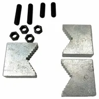 PALMGREN Pipe Jaw Plate Kit: Steel, For 1 in Vise Jaw Wd, Fasteners, Works with 54ZV76, 9629504 (MPN 964643801)