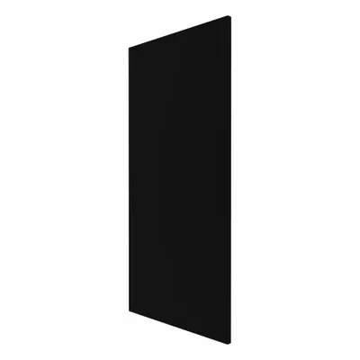 HADRIAN Partition Door: Solid Plastic HDPE, Plastic, Black, 55 in Ht, 34 in Wd - Standard Doors for Bathroom Partitions