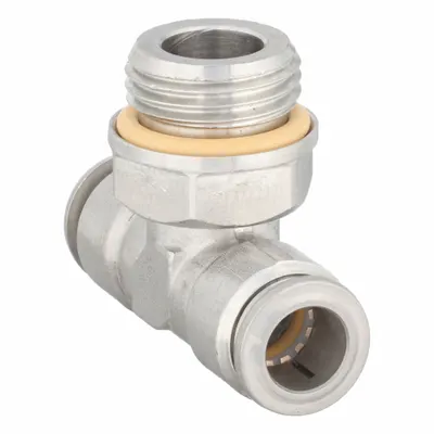 AIGNEP USA Stainless Steel Tube Fitting, Tee, 10 mm OD x 10 mm OD x 1/2 in Pipe - Stainless Steel Tube Fittings
