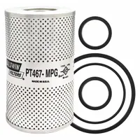 Cartridge hydraulic filter for hydraulic fluid systems. Cellulose media. Inside diameter 1 7/8 in, overall height 7 in. Includes four furnished gaskets. Compatible with Agco vehicles