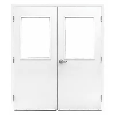 PORTA-FAB Steel Hinged Cleanroom Door, 84 in x 72 in, 6070DG - Doors for Cleanrooms