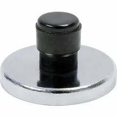 Encased holding-style ceramic magnet with 0.19 in thickness and 1 15/64 in outside diameter. Provides a maximum pull force of 7 lbf. Used for holding, positioning, and securing ferrous parts in material handling, fixturing, and assembly applications.