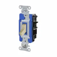 HUBBELL Wall Switch: Toggle Switch, 3-Way, Maintained, Ivory, 120/277V AC, 15 A (MPN HBL1203STI)