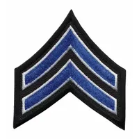 HEROS PRIDE Embroidered Patch: CPL, 3 in, Black, Polyester/Rayon, Rank Insignia, 1 PR (MPN 5421C)