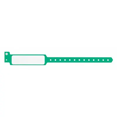 ID Wristband: No Legend, 11 1/2 in Overall Lg, 1 3/8 in Overall Wd, Plastic - Security Wristbands