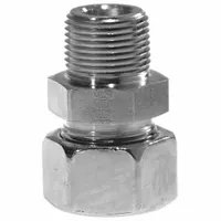 ERMETO Compression Fitting Adapter: 10 mm OD Size, 1/2-14 Thread Size, 315 bar Max Op Pressure (MPN GE10L1/2NPTCFX)