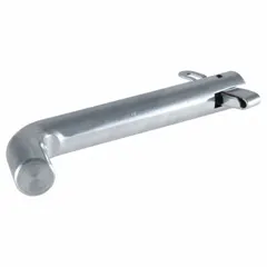 Steel hitch pin with chrome-plated finish for corrosion resistance. Includes swivel pin for easier insertion and removal. Pin diameter 5/8 in, overall length 5-5/8 in. Fits 2 in hitch receivers for Class III, IV, and V towing applications.