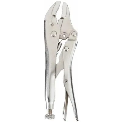 WESTWARD Locking Plier: Curved, Quick Release, 1 1/8 in Max Jaw Opening, 5 in Overall Lg - Curved-Jaw Locking Pliers