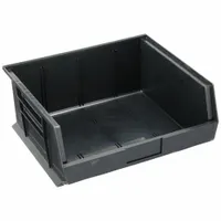 QUANTUM STORAGE SYSTEMS ESD Conductive Bin: 16 1/2 in x 14 3/4 in x 7 in, Black, 75 lb Load Capacity (MPN QUS250CO)