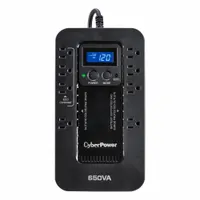 CYBER POWER UPS System: Single Phase, 650 VA Power Rating, 120 V AC Input, 120 V AC Output, 5-15P (MPN EC650LCD)