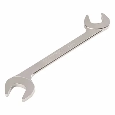 TEKTON Open End Wrench: Chromium Molybdenum Steel, Satin, 22 mm Head Size - Metric, Double End, Open End Wrenches