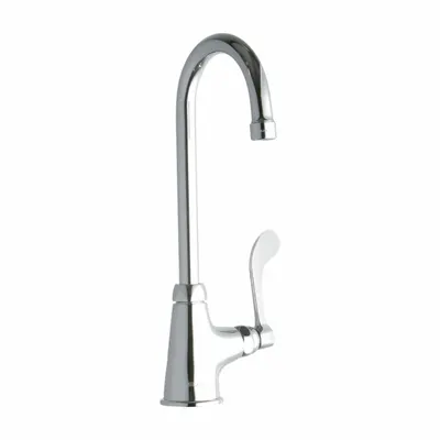 ELKAY Handle-Operated Faucet: Elkay, Brass, Centerset, Deck, 1 Mounting Holes - Centerset Kitchen Faucets