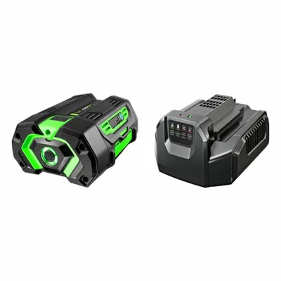 EGO Battery and Charger: 5 Ah Battery Capacity, 56V ARC Lithium, Tabbed, 1 Batteries Included - EGO Cordless Tool Batteries