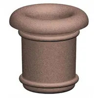 Planter Bollard: Circle, Gray, 36 in Overall Ht, Round Shape, Gray (MPN A3A)