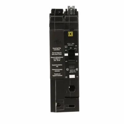 SQUARE D Miniature Circuit Breaker: 50 A, 277V AC, Single Phase, 18kA at 120/240V AC - EDB & EGB Series, Bolt-On Square D Miniature Circuit Breakers