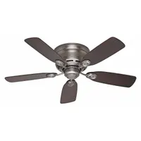 HUNTER Ceiling Fan: 42 in Blade Dia, Dark Walnut/Chestnut, 3 Speeds, Low Profile IV (MPN 51060)