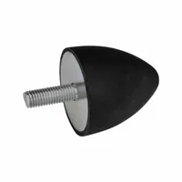 JW WINCO Vibration-Isolating Mount: Conical, Natural Rubber, Male x Non-Threaded Style (MPN 353-50-68-M10-S-70)
