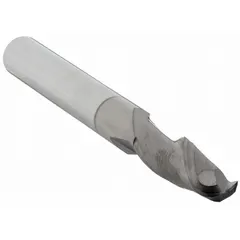 General purpose carbide ball end mill with TiCN coating for enhanced wear resistance. Features 2 flutes, 7/8" mill diameter, 1-1/2" length of cut, and 4" overall length. Suitable for 3D contouring, slotting, and profiling in mold and die work, as well as general machining of steels, cast iron, and non-ferrous materials.