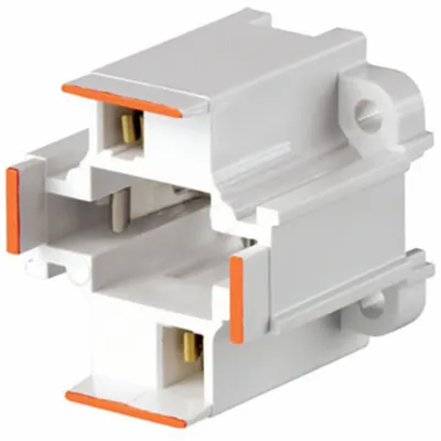 LEVITON Lampholder: Lamp Holder, 2-Pin (G24d-3), 1 3/8 in Overall Lg, 75 W Watt - Lampholders & Sockets