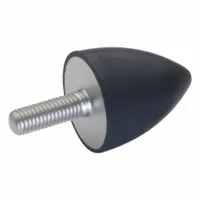 JW WINCO Vibration-Isolating Mount: Conical, Natural Rubber, Male x Non-Threaded Style (MPN 453.1-45-51-3/8-55)