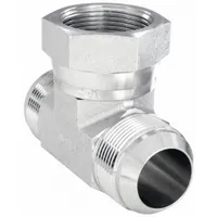 Hydraulic Hose Adapter: 1 in x 1 in x 1 in Fitting Size, Female x Male x Male, JIC x JIC x JIC, Tee (MPN 203102-16-16S)
