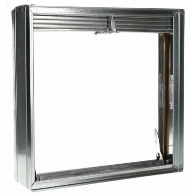 Dayton 13.75"H-W 3.7"L Square Spring Fire Dampr: Static, 13 3/4 in H, 13 3/4 in W - Rectangular Fire Dampers