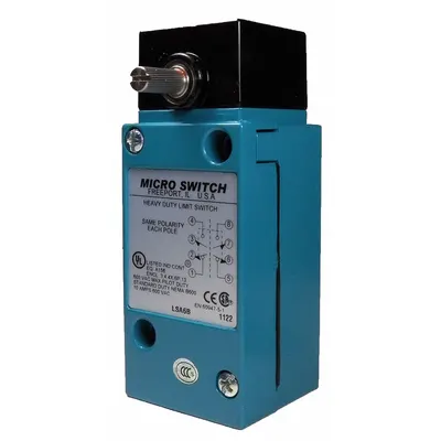 Honeywell Plug-In Limit Switch: Roller Lever, Metallic, Momentary, Plug-In, HDLS - Rotary-Motion Limit Switches without Levers