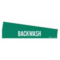 Pipe Marker: Backwash, Green, White, Fits 8 in and Larger Pipe O.D., 1 Pipe Markers, 5 PK (MPN 7020-1HV-PK)
