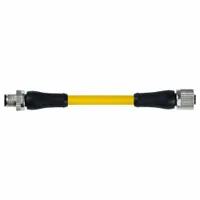 Cordset: M12 Male Straight X M12 Female Straight, 4 Pins, Yellow, TPE, 5 m Cable Lg (MPN 7700-P4141-U0C0500)