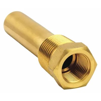 OEM Threaded Thermowell: Brass - Stepped-Shank Threaded Thermowells