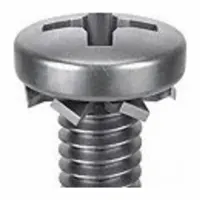SEMS Screw: External Tooth, #4-40 Thread Size, 1 in Lg, Stainless Steel, Passivated, Pan, 25 PK (MPN 1-PPE-4C-100)
