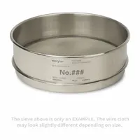 ADVANTECH Standard Stainless Steel Cloth Test Sieve: Stainless Steel, 8 in Outside Dia, 2 5/8 in Ht (MPN 45SS8F)