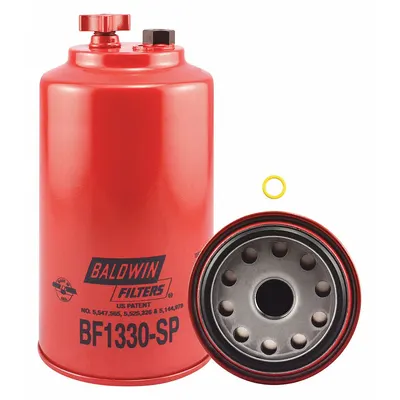 BALDWIN FILTERS Fuel Filter: Spin-On, 4 5/16 in Outside Dia, 1"-14 Thread Size, Diesel Fuel - Spin-On Fuel Filters