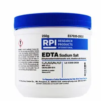 RPI EDTA Disodium Salt: 250 g Volume, USP/ACS, pH: 4.0 to 6.0, Powder, Plastic (MPN E57020-250.0)