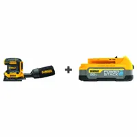 DEWALT Cordless Sheet Sander w/ BONUS BATTERY: 20V MAX, Battery Included, Clamp, Palm Grip, 20 V (MPN DCW200B/DCBP034)