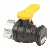 BANJO Manual Two-Way Ball Valve: 2 in, Polypropylene, Straight, Female Buttress x Male Camlock (MPN W230238)
